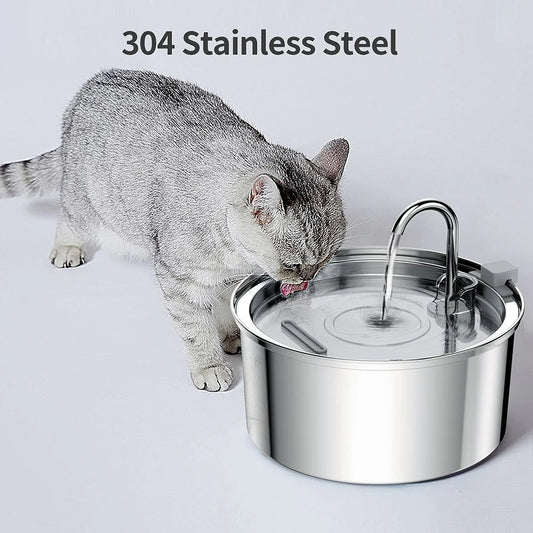 FurFree™ Stainless Steel Pet Water Fountain