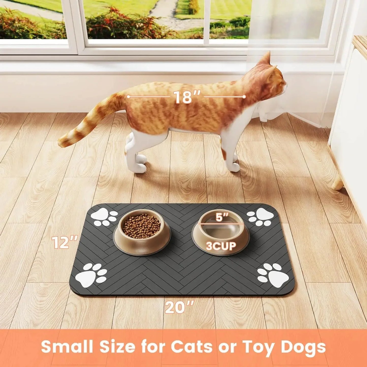 FurFree™ Absorbent Pet Feeding Mat