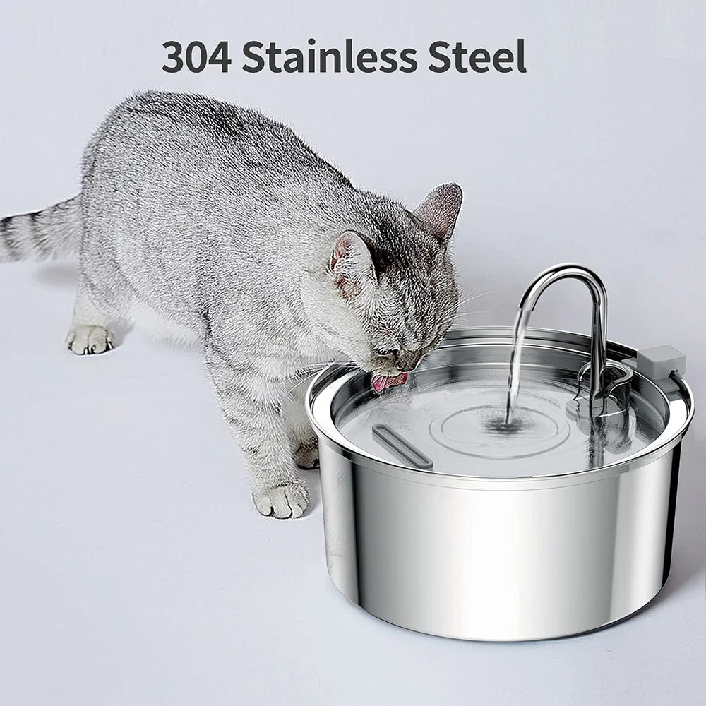 FurFree™ Stainless Steel Pet Water Fountain