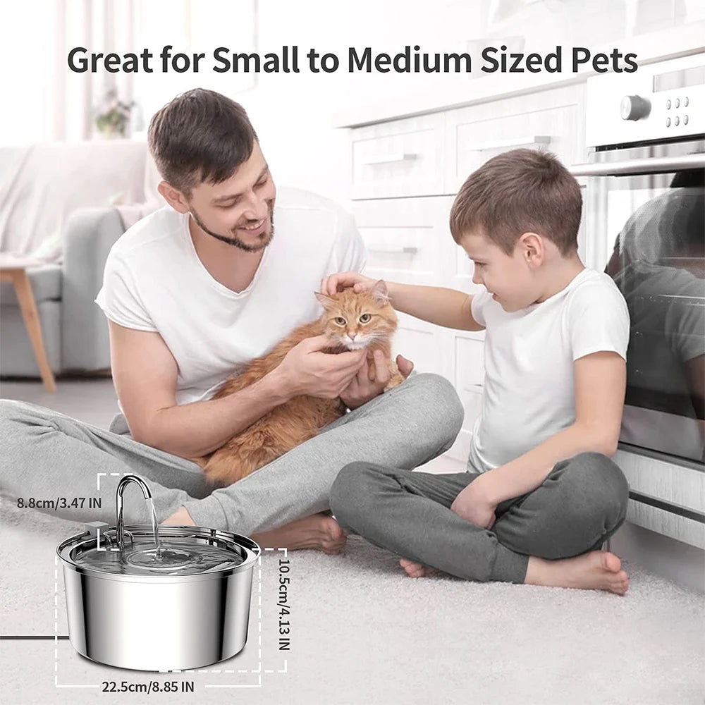 FurFree™ Stainless Steel Pet Water Fountain