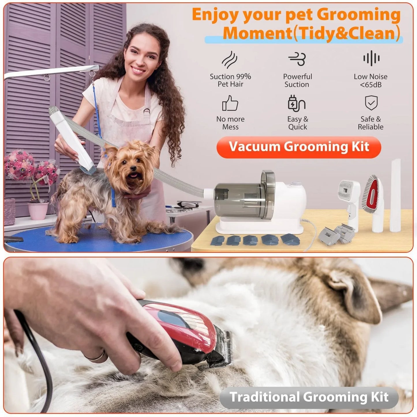FurFree™ 6 In 1 Pet Grooming Vacuum Kit