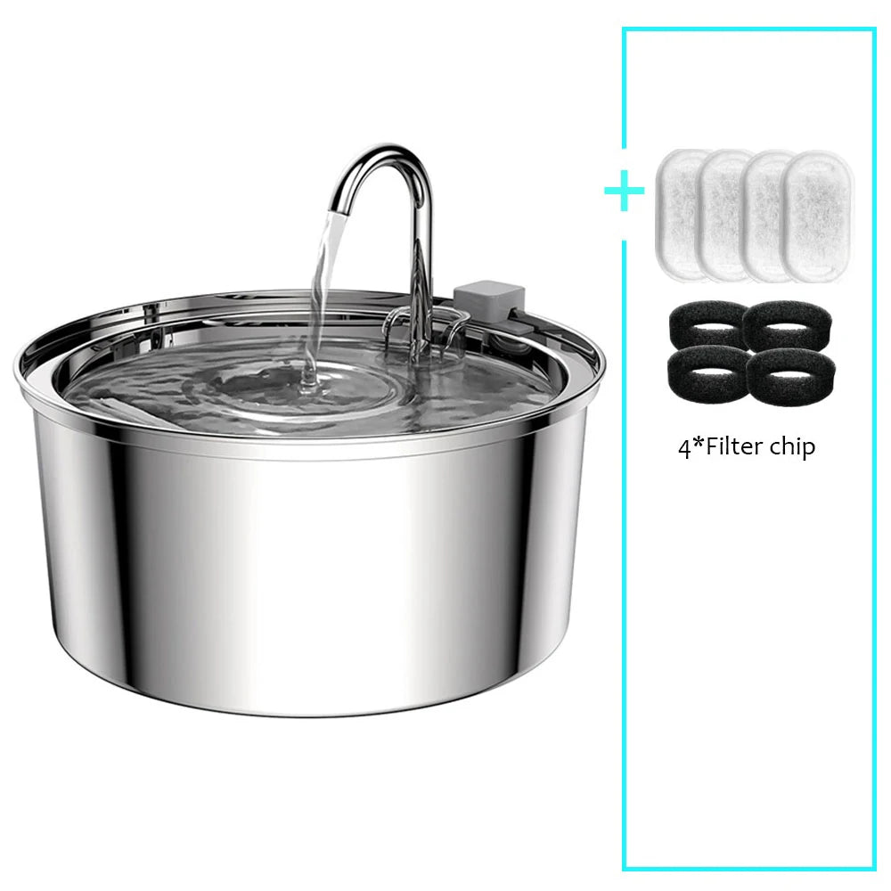 FurFree™ Stainless Steel Pet Water Fountain