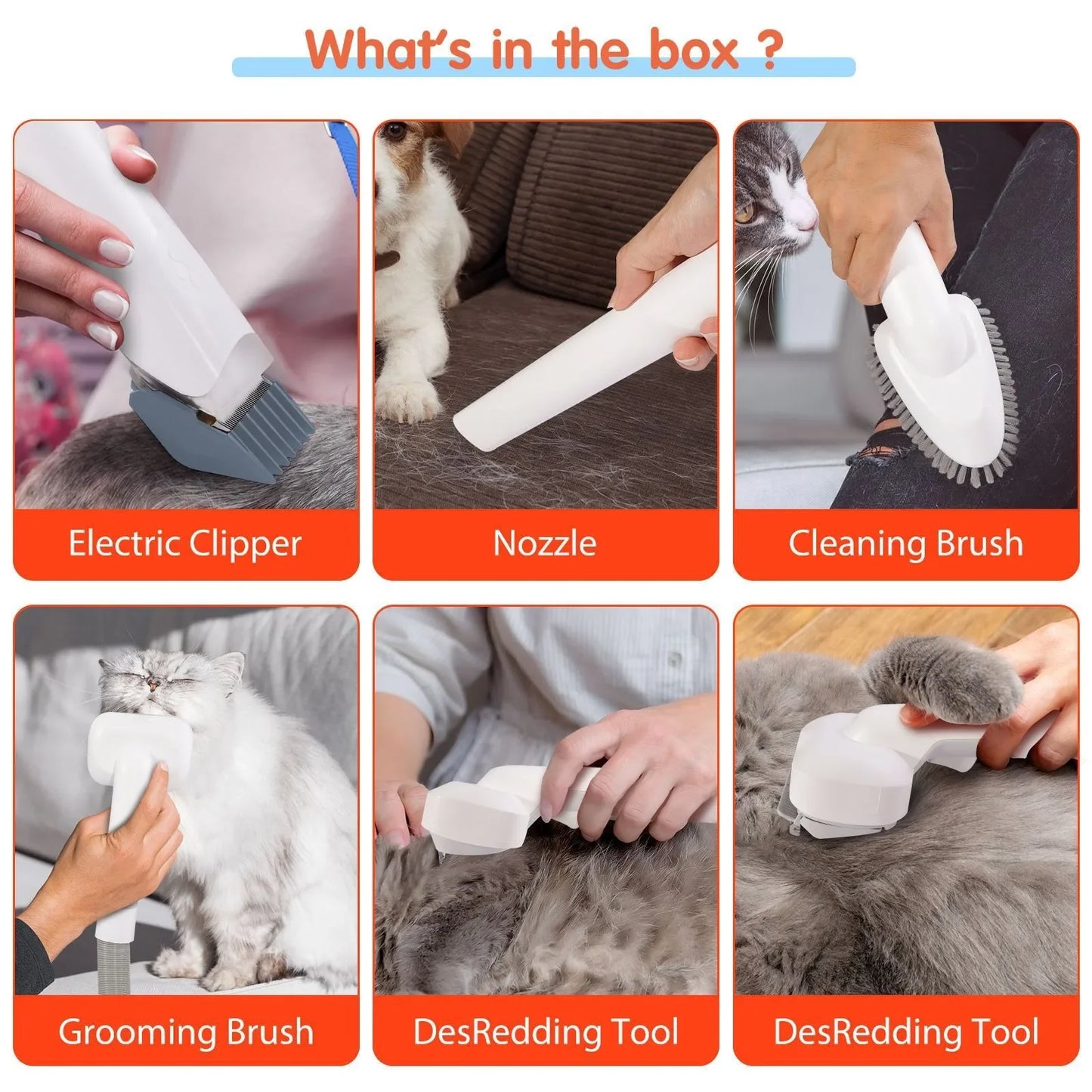 FurFree™ 6 In 1 Pet Grooming Vacuum Kit