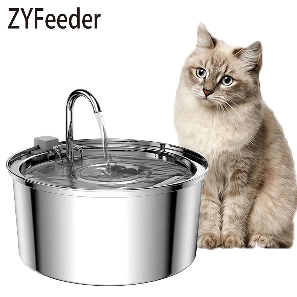 FurFree™ Stainless Steel Pet Water Fountain
